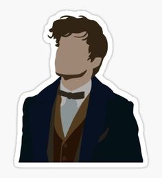 the doctor who is wearing a suit and bow tie sticker on a white background