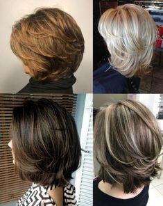 Trendy Layered Hairstyles, Bob Pendek, Blending Gray Hair, Curly Hair With Bangs, Hair Styler, Winter Hair