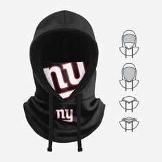 When you're rocking the New York Giants Black Drawstring Hooded Gaiter out the door, winter's chill will have nothing on you. Features All-over black design so you can rep the team in style Bold team logo display on front face cover and miniature team logo display on scarf, in case there were any doubts where your allegiances lie Drawstring closure to keep you secure Multifunctional, can be utilized as a face cover, neck gaiter, and snood Versatile - perfect for skiing, snowboarding, hiking, and Black Fan Apparel Hoodie With Team Name, Black Hoodie For Fan Gear In Winter, Black Hoodie For Winter Fan Gear, Black Winter Hoodie For Fan Gear, Black Winter Fan Gear Hoodie, Black Hoodie With Team Name For Sports Season, Collegiate Black Hoodie With Team Name, Black Collegiate Hoodie With Team Name, Black Sporty Hoodie For Winter Sports