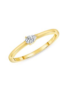 Buy one or all three. These rings are so cute and the daintiness and simplicity of them is both classy and fun. Sometimes the beauty is in the simple things. Details 14k yellow gold (can be special ordered in rose or white gold). Pear shaped diamond = .11ctw Please allow up to 4-8 weeks if ring is not in stock. Please email us at hello@shoplemel.com or shoot us a message via chat to see what sizes are in stock. Stack Ring, Everyday Rings, Rose Gold Band, Initial Jewelry, Pear Diamond, Pear Shaped Diamond, Simple Things, Fine Rings, The Rings