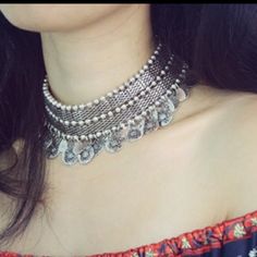 The Perfect Boho Chic Festival Choker Necklace! Adjustable. Antique Vintage Silver. Nwt. Boutique Bohemian Choker Necklace, Choker Jewelry, Jewelry Choker, Antique Vintage, Vintage Silver, Womens Jewelry Necklace, Boho Chic, Choker, Choker Necklace