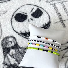 Jack ~ Sally ~ Zero ~ Oogie Boogie Sally Nightmare Before Christmas Bracelet, Oogie Boogie Bracelet, Jack And Sally Bracelets, Nightmare Before Christmas Bracelet, Bead Bracelet Stack, Jack Y Sally, Tiny Bead Bracelet, Small Bead Bracelet, New Nightmare