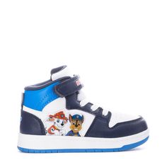 Your child will be on a roll with Character Paw Patrol High Top Toddler Sneakers Chase and Marshall! The cherished characters aren't the only part of these shoes your kid will love, as they both lace up and have a hook-and-loop closure to fit their feet snugly. Plus, with their perforated toe box, your tot's feet will stay dry all day. Lace-up. Hook-and-loop. Features Chase and Marshall from Paw Patrol on side. Perforated toe box. Marshall From Paw Patrol, Chase And Marshall, Paw Patrol Coloring, Marshall Paw Patrol, Soccer Shop, Toddler Sneakers, Wide Width Shoes, Black High Tops, Backpack Sport