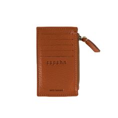 Emma Card Holder - Chestnut Oil Leather | Sapahn. Modern Brown Wallet With Interior Key Chain Holder, Brown Travel Card Holder With Key Clip, Versatile Brown Card Holder For Everyday Use, Cognac Card Holder With Rfid Blocking For Everyday Use, Brown Card Holder With Key Clip For Daily Use, Cognac Rfid Blocking Card Holder For Everyday Use, Leather Card Holder With Interior Key Chain, Brown Wallets With Key Clip For Everyday Use, Brown Everyday Wallet With Key Clip