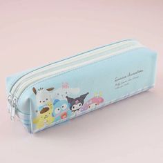 S Kawaii Rectangular Pencil Case With Zipper Closure, Blue Kawaii Pencil Case With Pen Holders, Kawaii Portable Pencil Case For Personal Use, Cute Pencil Case Pouch With Pen Holders, Kawaii Blue Pencil-shaped Pencil Case, Kawaii Rectangular Zipper Pouch Pencil Case, Kawaii Rectangular Pencil Case With Zipper, Kawaii Stationery With Zipper Pouch, Cute Blue Portable Pencil Case