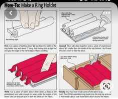 instructions for how to make a ring holder