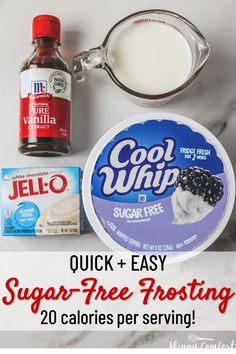 ingredients to make frozen yogurt with sugar free frosting