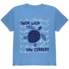 Swim with the current with this exclusive Animal World design printed on a 100% cotton youth T-shirt and featuring a sea turtle swimming with the current. Sea Turtle Swimming, Sea Turtle Shirt, Turtle Swimming, World Design, Animal World, Kids Tshirt, Turtle Design, Trendy Graphic Tees, Mood Board Design