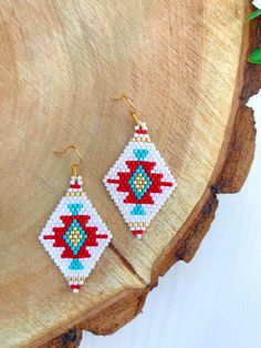 Jewelry Traditional, Miyuki Delica Beads, Native American Style, Earrings Colorful, Ethnic Design, Native Style, Ethnic Earrings, Native American Fashion, Colorful Jewelry