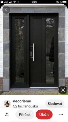 an image of the front door of a house that is being advertised on their mobile device