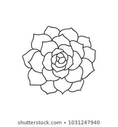 a black and white drawing of a flower