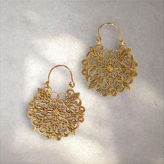 Handmade Brass Earrings Set of 4 Mandala Ethnics Design Hoops Earrings for Women These are perfect gifts for Birthday, Anniversary and weddings. Feather Designs Earrings, Filigree Design Earrings  Advantage: Ready to ship Fast Shipping: USPS, FedEx, DHL Ecommerce Best Quality Non-Allergic Brass Nickel Free Gold Plug Earrings For Festivals, Ornate Handmade Brass Hoop Earrings, Bohemian Hoop Earrings For Celebrations, Festive Brass Pierced Plug Earrings, Festive Pierced Brass Danglers, Festive Brass Pierced Danglers, Ornate Brass Earrings For Festival, Bohemian Jewelry With Intricate Design For Celebration, Ornate Brass Festival Earrings