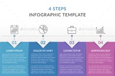 four steps infographic template