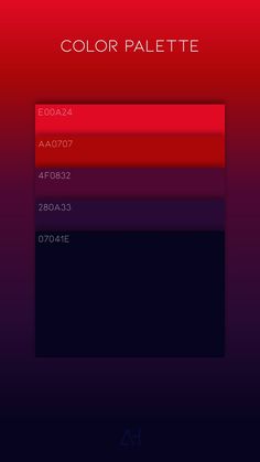 the color palette is red and purple