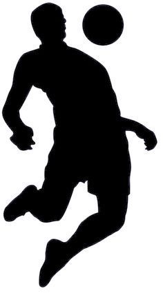 a silhouette of a man playing with a soccer ball