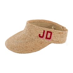 Embroidered Straw Visor - Sprinkled With Pink Straw Visor, Straw Hat Beach, Straw Clutch, Embroidered Monogram, Enjoy The Sunshine, Summer Soiree, Embroidered Towels, Custom Sweatshirts, Beach Hat