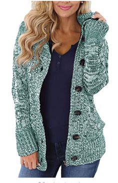 Women Hooded Knit Cardigans Button Cable Sweater Coat: _coat _outfits with coat _winter outfits coats _fall coat _coat fall _coat outfit _coats outfits winter _stylish coat _christmas coat _fall coat casual _cardigan coats _fall fashion coat _canel coat _coats jackets _fashion coats _coat style _winter coat outfits _oversized coat _coat with dress _coat for dress _fall coat outfits _outfit with coat winter _coat jeans outfit _dress and coat outfit _coat and dress outfit _winter fashionable coat Sweater With Buttons, Button Sweater, Winter Sweater