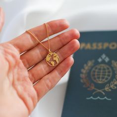 World Map Necklace - Sterling Silver or 24ct Gold Vermeil Celebrate your love for travel with this stunning world map charm necklace. Crafted with care, this delicate piece is perfect for wanderers, adventurers, and those who dream of exploring new places. The minimalist map pendant represents the beauty of the world and serves as a reminder of past adventures and future journeys. Made from high-quality sterling silver or 24ct gold vermeil, this necklace is perfect for layering or wearing solo. World Map Necklace, World Necklace, Map Jewelry, Christmas Gift For Women, Map Pendant, Map Necklace, Eco Friendly Gifts, Travel Gifts, Necklace Gift