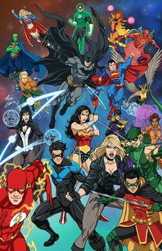 an image of the justice league characters