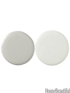 two white plates sitting side by side on a white background with the words house beautiful above them