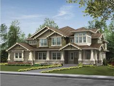 this is an artist's rendering of these craftsman home plans