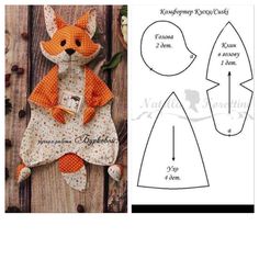 an image of a sewing pattern for a fox doll