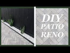 two pictures side by side with the words diy patio reno