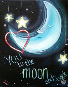 painting with a twist you to the moon and back