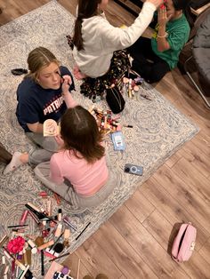 Sleepover ideas Girlhood core Make up Best friends Teenagers Sleepover Makeup, I Love Being A Woman, Love Being A Woman, Girlhood Core, Girl Sleepover, Being A Woman, Fun Sleepover Ideas, Sleepover Things To Do, Friend Activities