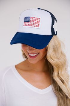 Football In The USA Trucker Hat Style Ponytail, Trucker Hat, Football, Mesh, Hats, American Football