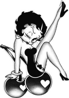 Old Betty Boop, Betty Boop Design, Betty Boop Flash Tattoo, Betty Boop Chicano Art, Betty Boop Clipart, Betty Boop Cherry Tattoo, Betty Boop Painting Canvases, Black Betty Boop Tattoo, Betty Boop Tattoo Vintage