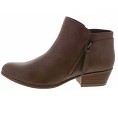 Nwt Unionbay Women’s Toledo Ankle Bootie. Color: Brown Size: 7.5m New With Tag & Box!!! Channel Your Inner Fashionista With The Unionbay Toledo Women's Fashion Boot! This Brown Boot Will Be A Staple With Its Decorative Zipper Detail And Closure. The Cushioned Insole And Durable Rubber Outsole Ensure Comfort And Stability While You Confidently Step Out In The Unionbay Toledo Women's Fashion Boot! Zipper Closure On One Side And The Other Side Is A Decorative Zipper Synthetic Upper Cushioned Insole Brown Pointed Toe Heeled Boots With Zipper Closure, Brown Closed-toe Heeled Boots With Leather Lining, Brown Lace-up Boots With Ortholite Insole, Brown Booties With Buckle Closure Medium Width, Brown Booties With Reinforced Heel, Medium Width, 5 Inch Heels, Boots Women Fashion, Ankle Bootie, Zipper Detail