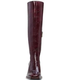 Vince Camuto Sangeti Leather Wide Calf Tall Boot | Dillard's Leather Heeled Boots With Side Zipper And Round Toe, Fitted Leather Boots With Zipper Closure, Leather Wide Calf Heeled Boots With Zipper, Leather Boots With Zipper And Wide Calf, Leather High Shaft Boots For Office, High Shaft Leather Boots For Office, Leather Wide Calf Boots With Zipper, Classic Business Boots With Zipper Closure, Leather Knee-high Boots With Zipper For Office