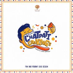 the logo for chapat graving's is shown in blue and orange