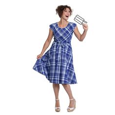 SALE was €159,99 now €69,99 Beautiful Summer dress in blue/white Madras checkered cotton, with loose bow ribbon, finished with a white cotton trim.  The top is fully lined with white/blue dotted cotton. The half circle skirt has real pockets and a white acetate lining which is finished with blue cotton lace. closes with an invisible white zipper on the side! For that vintage feeling in your new Madras Summer dress! In sizes 36 =S (sold out) 38 =S/M(36-38EU)(8-10UK) 40 =M (sold out) 42 =M/L(sold Vintage Cotton Dress, American Dress, Beautiful Summer Dresses, Checkered Dress, Circle Skirt, Dress With Pockets, Vintage Cotton, Cotton Lace, Dress Clothes For Women