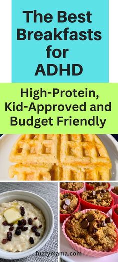 Looking for Healthy Breakfasts for ADHD?Food is a great natural remedy for ADHD. This gives you high-protein, whole food recipes that you can alter to make them perfect for your ADHD kid. We all know that making a high protein breakfast part of an ADHD diet is a great alternative remedy. Fuel your ADHD kid for school success with these make ahead breakfast ideas Healthy Grab N Go Snacks, Homade Healthy Snacks, Diet For Kids, Best Breakfast Before A Test, Protein Breakfast Ideas For Kids, Ahdh Diet, Protein Breakfast Recipes For Kids, Kids Protein Breakfast Ideas, Dye Free Meals