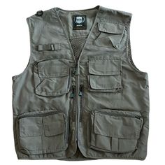 Quick Dry & Lightweight: Fishing Vest Made Of Nylon Fabric, Lightweight, Quick-Dry And Comfortable. Suitable For Spring, Summer And Fall. Practical & Plenty Of Storage: Spring Hook, Ring Ribbon, D-Shape Rings In The Front And Back Are For Your Stuff Like Keys, Float, Flashlight, Fish Hook, Scissors, Drift, Pens And Sunglass; 15 Pockets Designed To Place Your Keys, Phone, Money, Camera Lens And Many Other Things For Your Outdoor Sports And Work. Removable Back: Back Out Shell Tucks Neatly In To A Flashlight Fish, Hunting Vest, Fishing Vest, Utility Vest, Duck Hunting, Nylon Fabric, Mens Green, Mens Casual, Fish Hook