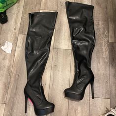 Fashion Nova Black Thigh High Boots. Size 9 Wide. Brand New. Never Worn. Still In Box. Black Thigh High Boots, Black Thigh High, Fashion Nova Shoes, Thigh High Boots, Thigh Highs, Over The Knee, Over The Knee Boots, Black Shoes, Fashion Nova