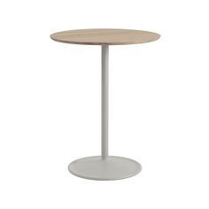 a white table with a wooden top on a white background, it is isolated from the side