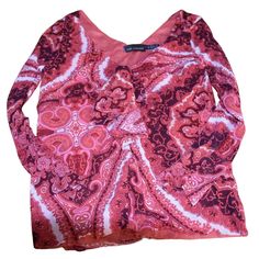 Red/Maroon Paisley Print, V-Neck, Sheer With Lining, Pearlized Buttons, Super Soft And Stretchy Brand: The Limited Style: Sheer Long Sleeve Blouse W/Lining Size: Medium Material: 100 Nylon Measurements: --Armpit To Armpit: 15 Inches --Armpit To Hem: 14 Inches --Sleeve Length: Long Sleeve Condition: Nwot Machine Washable: Yes All Measurements Taken With Garment Lying Flat And Unstretched. Sheer Long Sleeve, Paisley Floral, Red Maroon, The Limited, Paisley Print, Sleeve Blouse, Paisley, Blouses For Women, Top Blouse