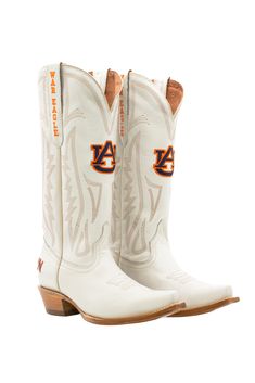 Gameday Boots - Auburn-boots-Gameday Boots-Go Big U, Women's Fashion Boutique Located in Dallas, TX College Attire, 2025 Wishlist, Western Embroidery, Auburn Football, Clear Purses, Embroidery Stitching, Boots Western, Bow Headband Hairstyles, Boot Style