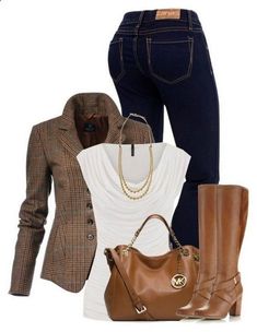 Liked the style and fit of the top and jeans. Winter Outfits Polyvore, Mode Over 50, Outfits Polyvore, Winter Outfits For Work, Fall Winter Outfits, Work Casual, Outfits Casuales, Look Fashion