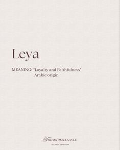 the front cover of leya meaning royalty and faithness, with an image of a woman