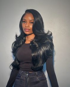 Side Part Sew In, Black Wigs For Black Women, Middle Side Part, Instagram Face, Sew In Hairstyles, Quick Weave Hairstyles, Face Card