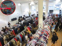 a large room filled with lots of clothes