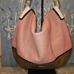 Furla Hobo Bag *Vguc *Beautiful Rose, Cream & Taupe Colors *Pre-Loved Condition Luxury Pink Top Handle Hobo Bag, Luxury Pink Shoulder Bag With Leather Handles, Pink Tote Hobo Bag For Errands, Luxury Pink Hobo Bag For Daily Use, Pink Luxury Hobo Bag, Pink Bucket Shoulder Bag With Detachable Handle, Pink Hobo Shoulder Bag For Errands, Pink Hobo Bag For Daily Use, Pink Satchel Hobo Bag For Errands