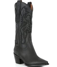 Jeffrey Campbell Dagget Leather Western Inspired Boots | Dillard's Women Cowboy Boots, Cowboy Boots Women, Dillard's, Jeffrey Campbell, Dream Wardrobe, Shoe Brands, Cowboy Boots, Contemporary Style, Clothing Accessories