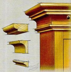 an architectural drawing of the top and bottom part of a building