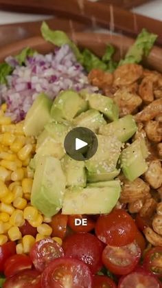 a bowl filled with different types of food