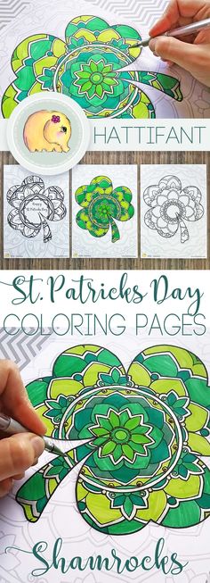 st patrick's day coloring pages with shamrocks